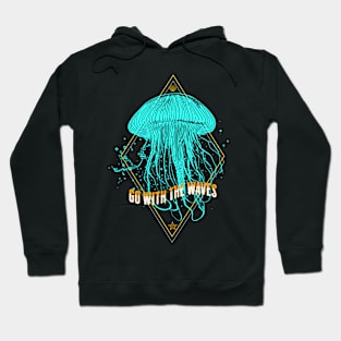 Jellyfish Go With The Waves Jelly Fish Hoodie